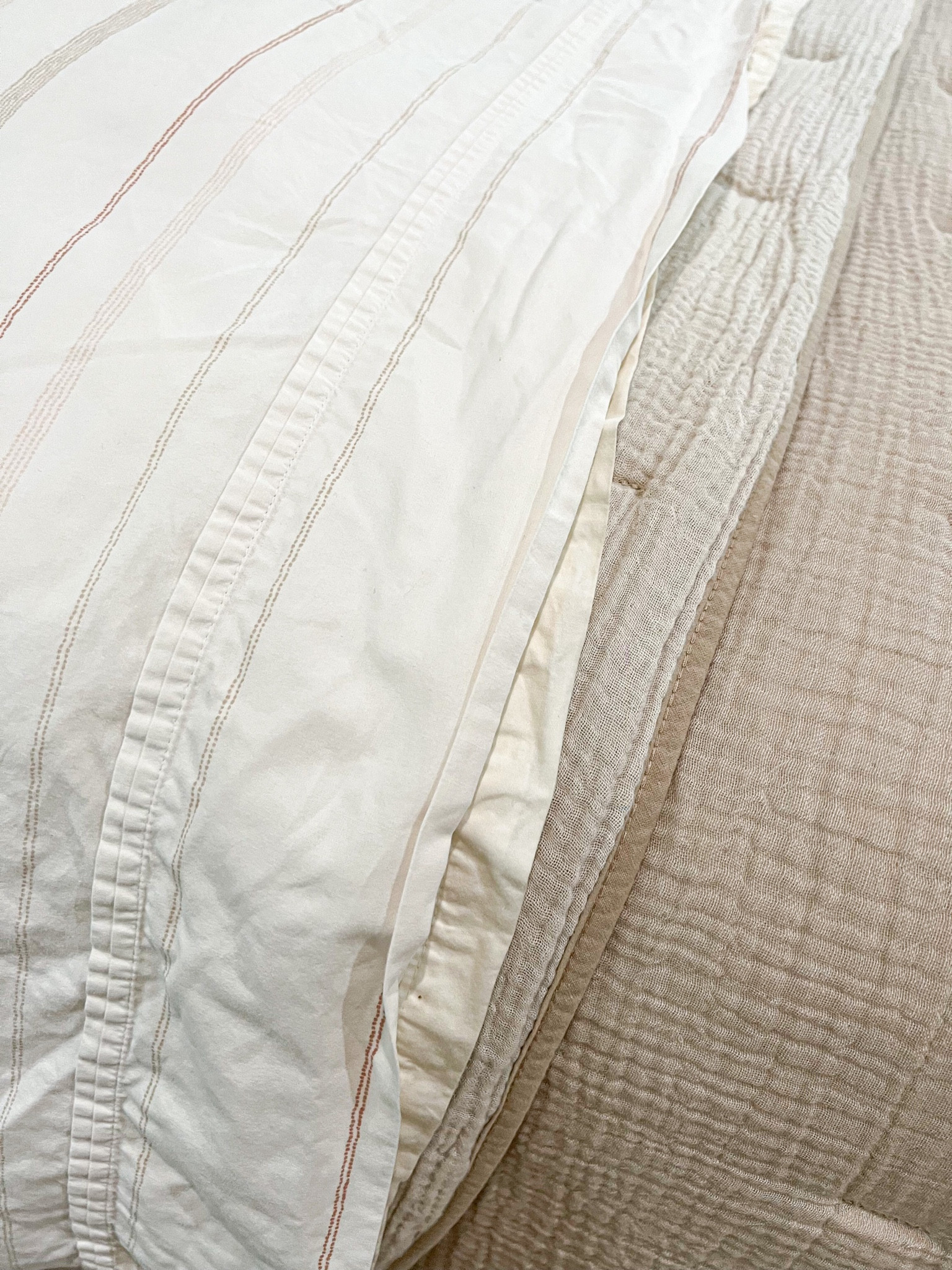 Here’s my bedding!  They don’t make this color way in the sheets anymore. 