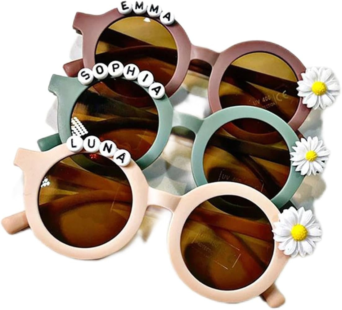 Personalized Kids Sunglasses Little Daisy Sunflower Kids Sunglasses Custom Name Cute Sunglasses B... | Amazon (US)