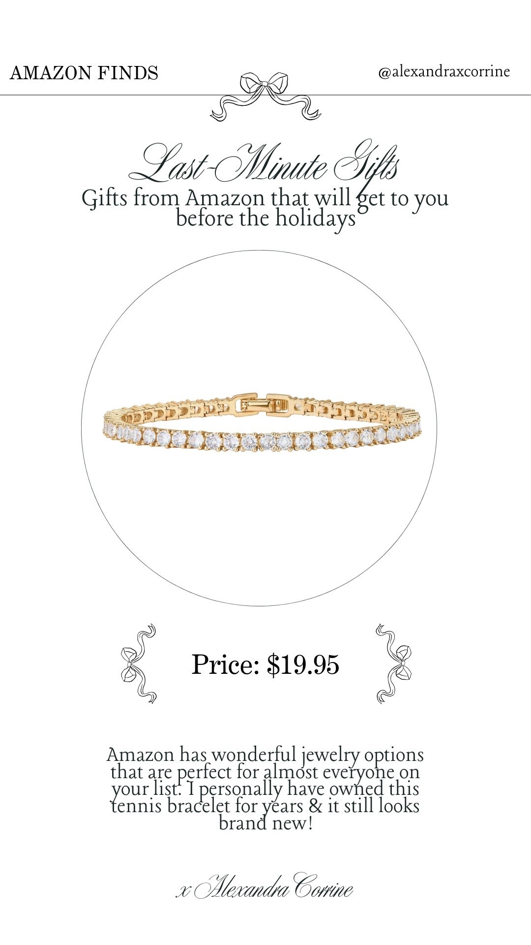 Last-minute gift ideas from Amazon 

Amazon finds, Christmas gift guide, holiday gift ideas, last minute gift ideas, chic gift guide, bougie on a budget, tennis bracelet, jewelry, accessories 

#LTKGiftGuide #LTKFindsUnder50 #LTKHoliday