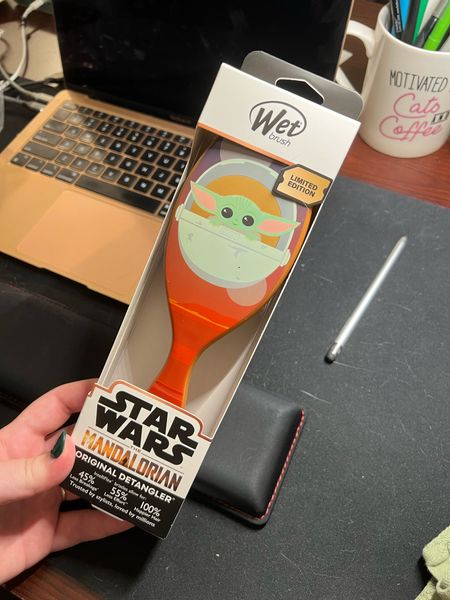 Yes, this Baby Yoda themed detangling Wet Brush was a good purchase 💚 it comes in 3 Mandolorian themes!

#LTKbeauty #LTKstyletip #LTKunder50