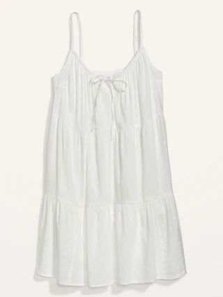 Tiered Clip-Dot Mini Cami Swing Dress for Women | Old Navy (US)