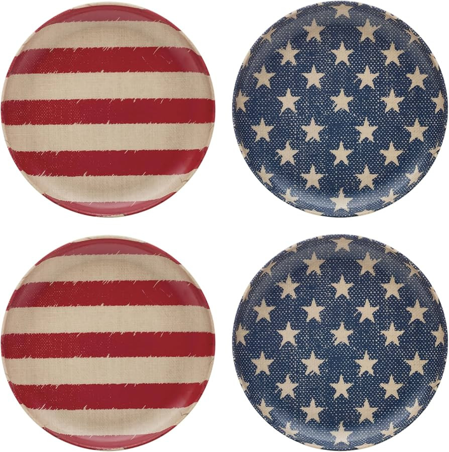 Oneida Dinnerware Sets, Vintage Americana Accent Plates, Set Of 4, Service For 4, Plates Set, Mel... | Amazon (US)