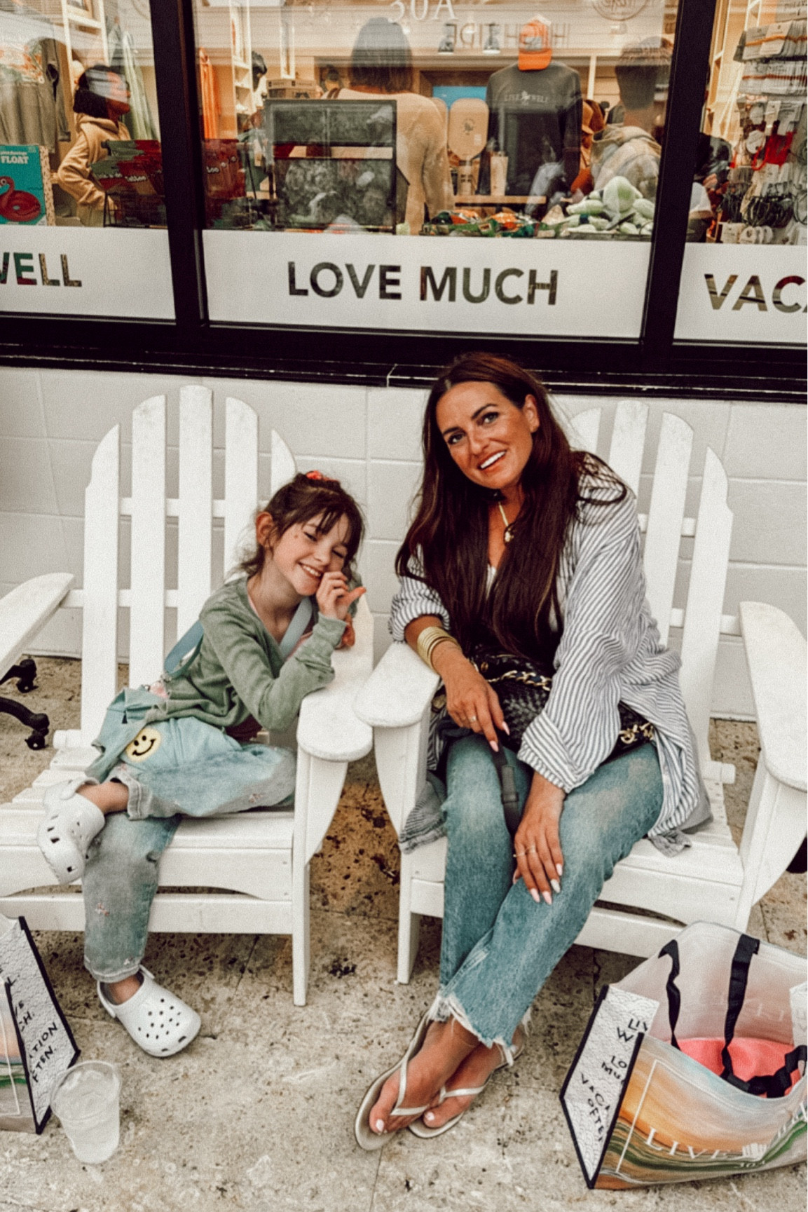 Jeans, sandals, swim cover up, stripe button down, tank top 

#LTKkids #LTKswim #LTKshoecrush