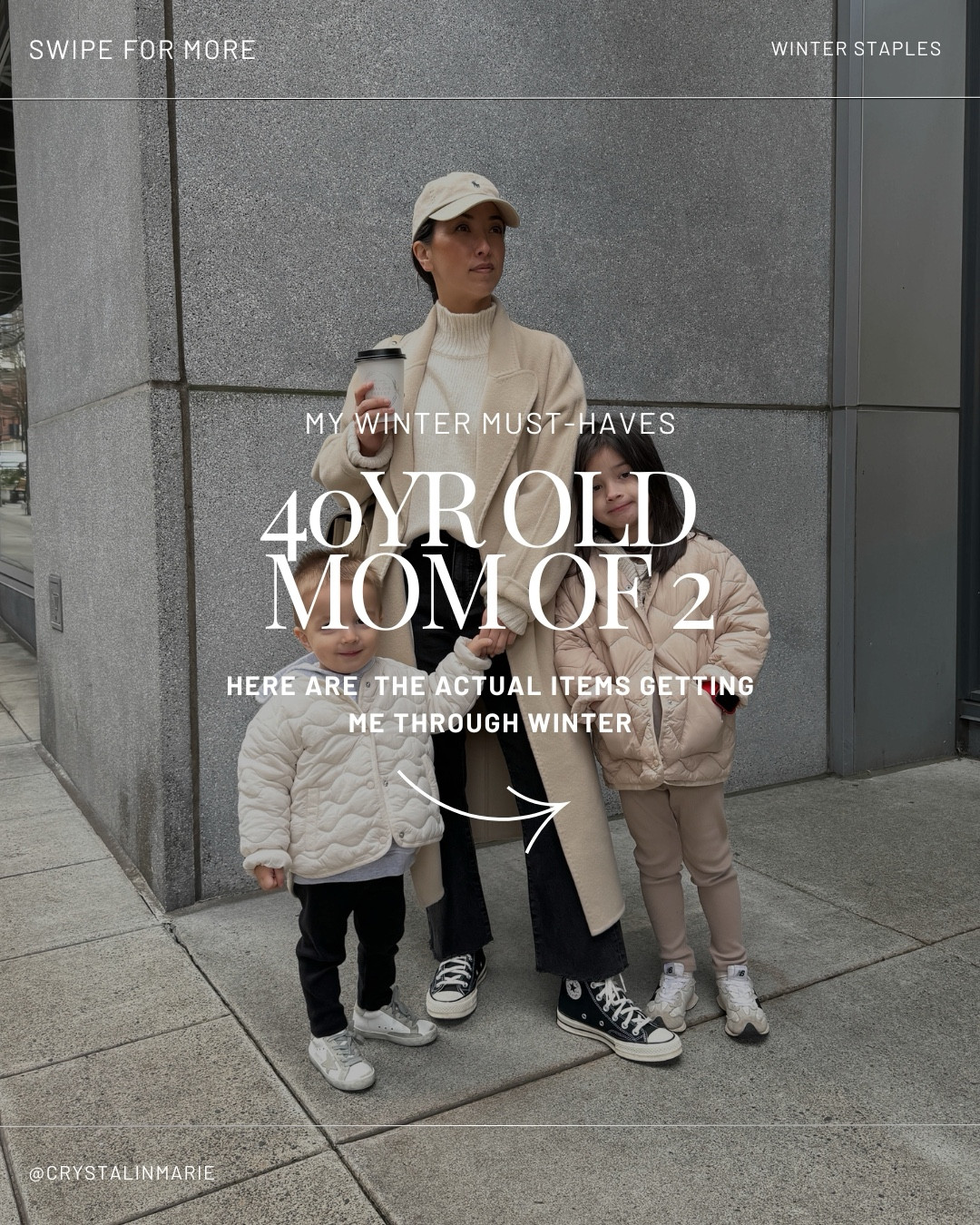 40yr Old Mom of 2, Here's What's Getting Me Through Winter

Lifestyle Sneakers

adidas samba 5.5
Larroude sneakers 6
Onitsuka Tiger 4 mens

Wool Coats - many of these are old, but will link what I can.

Uniqlo Heattech -I size up to a small in these.

Varley Rolled Cuffed Pants xs 26" inseam

Necessaire The Hand Duo

Turtleneck Sweaters  - all old, will link similar

Black is Everlane
Cream is Everlane
Striped is Gap Factory

Socks
Aritzia, Hue, and Amazon

Gap Sweat Sets
Sweatshirt Petite small
Sweatpants petite small

Jenni Kayne Sweat Sets
Sweatshirt medium
Sweatpants xs, but could wear the small

Varley Beanies

#LTKPetite #LTKmomlife