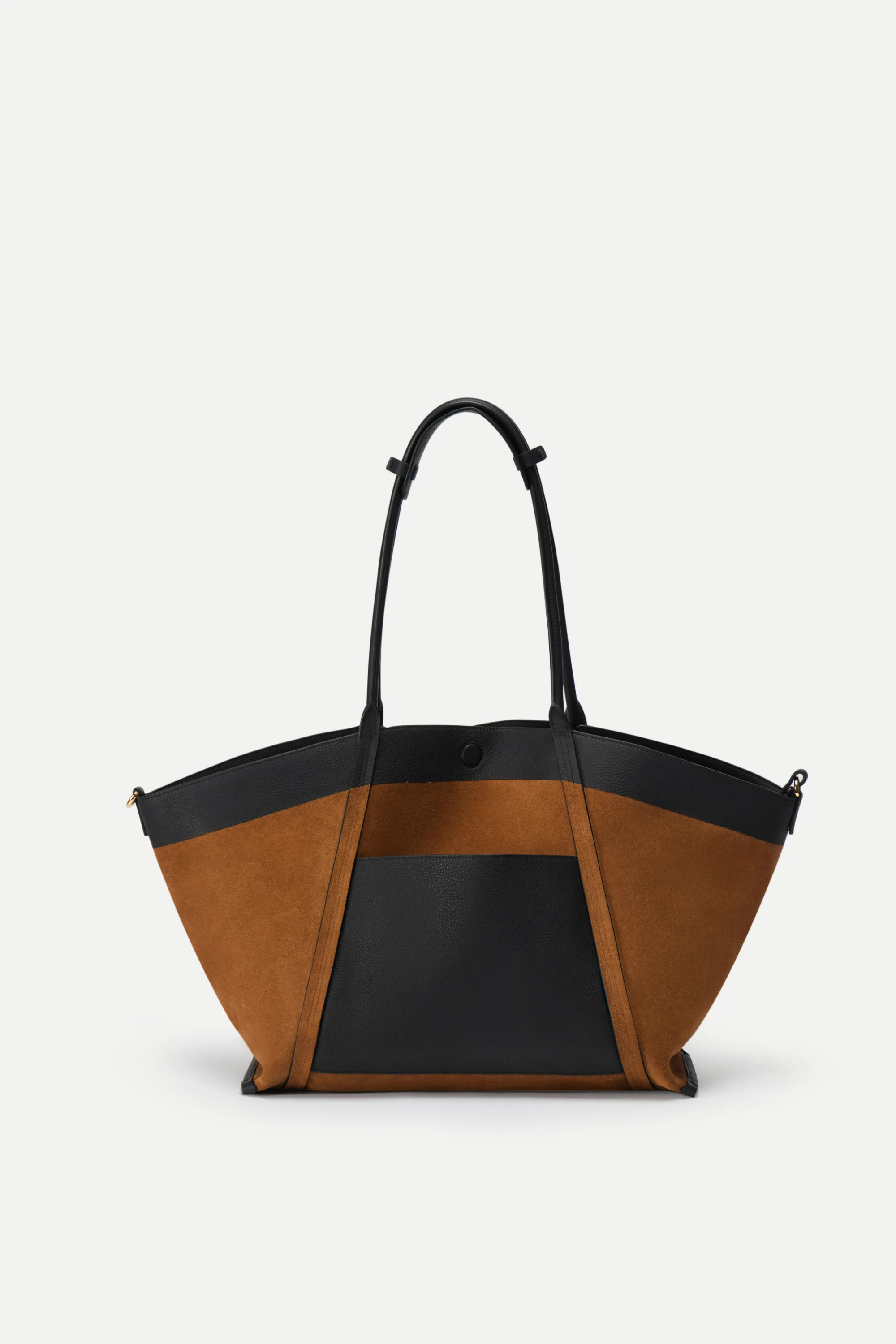 Brera Convertible Tote Bag Large in Full Grain Leather and Suede | Fabrique