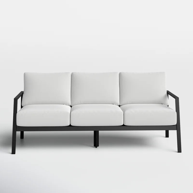 Armando 75” Aluminum Outdoor Sofa with Sunbrella Cushions | Wayfair North America