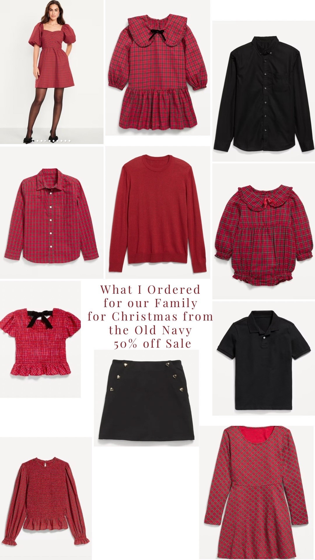 50% off on everything at Old Navy, including holiday outfits for the whole family! These are some I got!! 

#LTKKids #LTKFamily #LTKSaleAlert