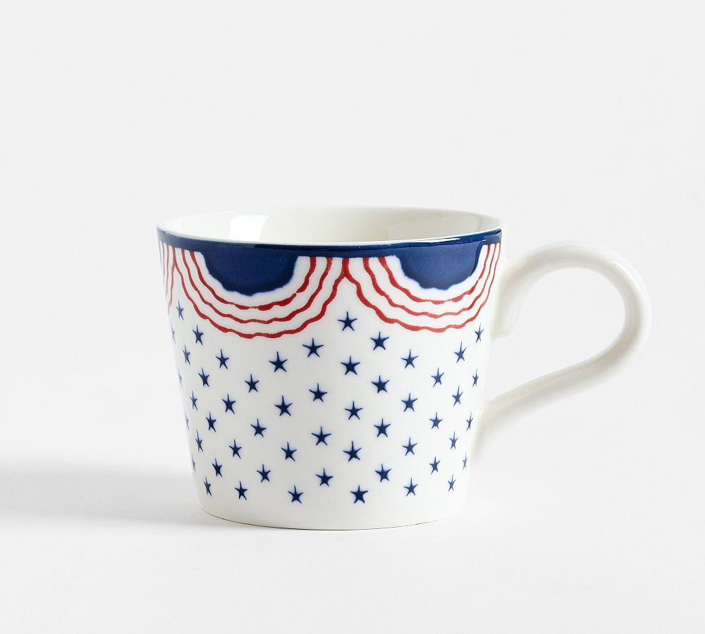 Americana Bunting Stoneware Mug | Pottery Barn (US)