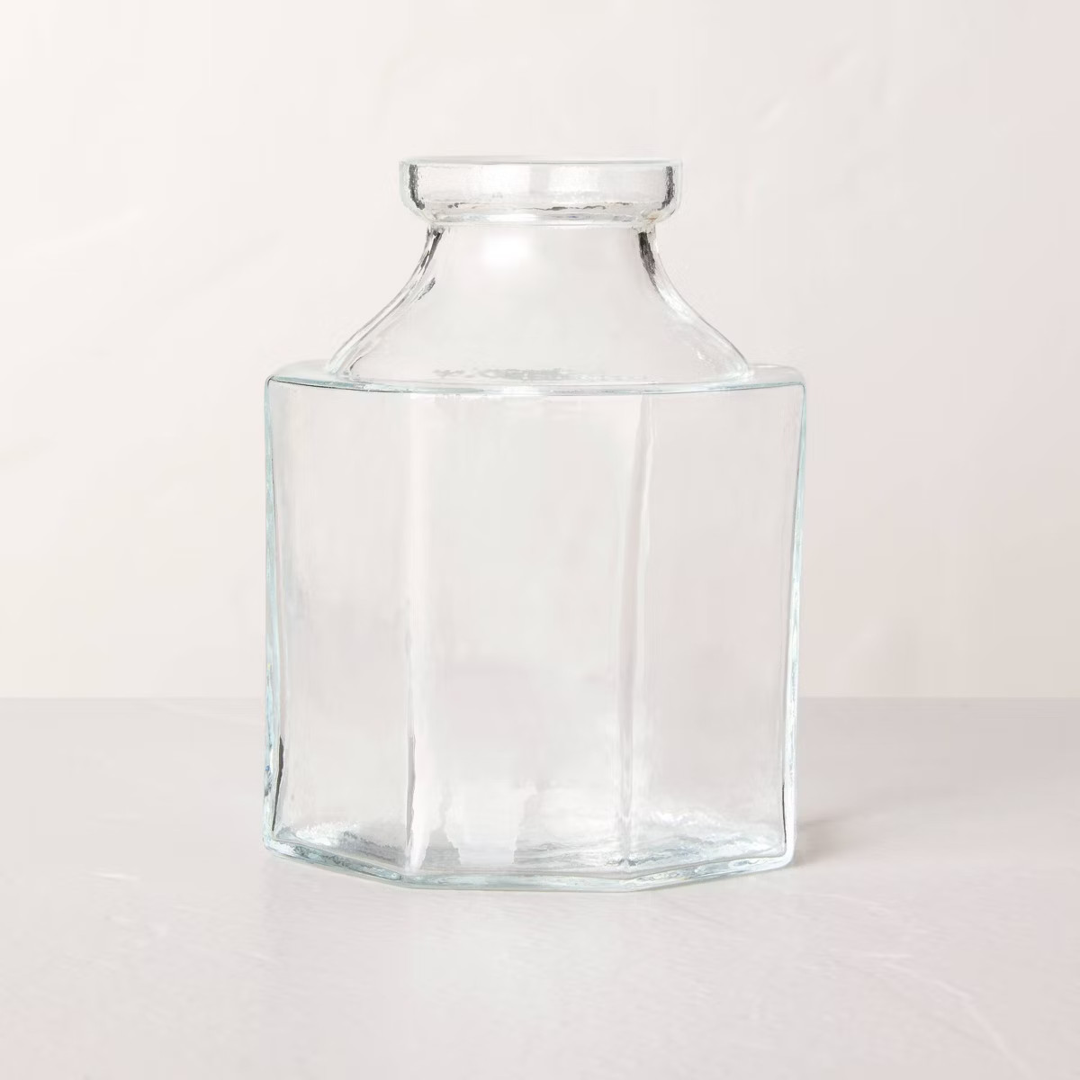 Octagonal Clear Glass Bottle Vase - Hearth & Hand™ with Magnolia | Target