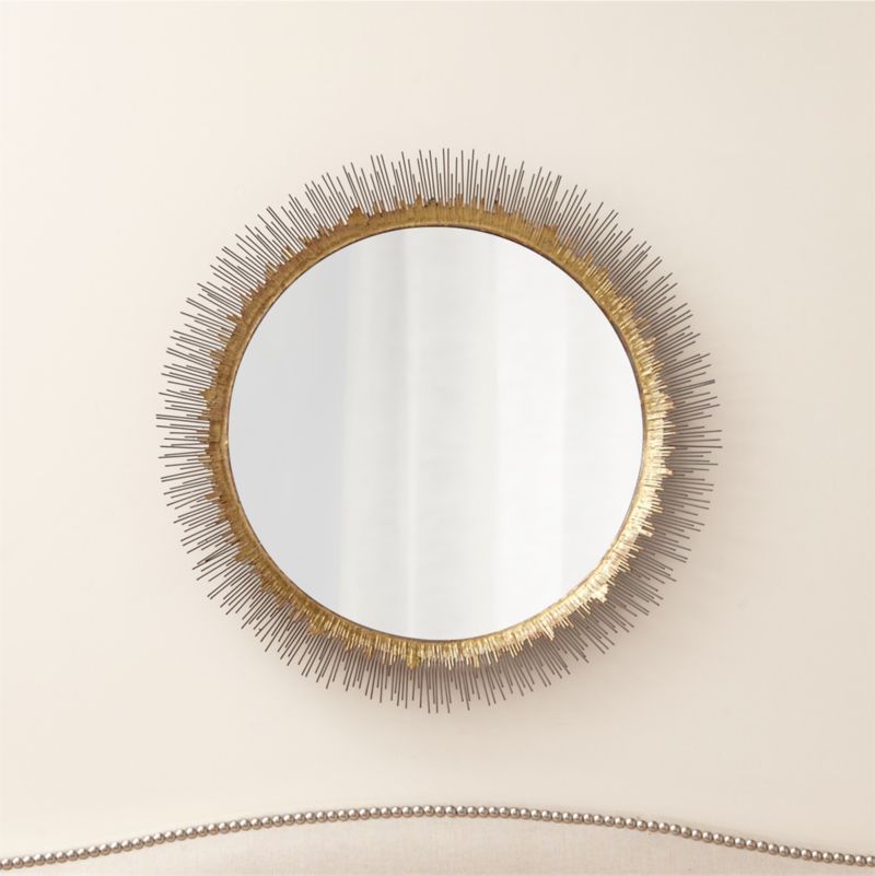 Clarendon Large Round Wall Mirror + Reviews | Crate and Barrel | Crate & Barrel