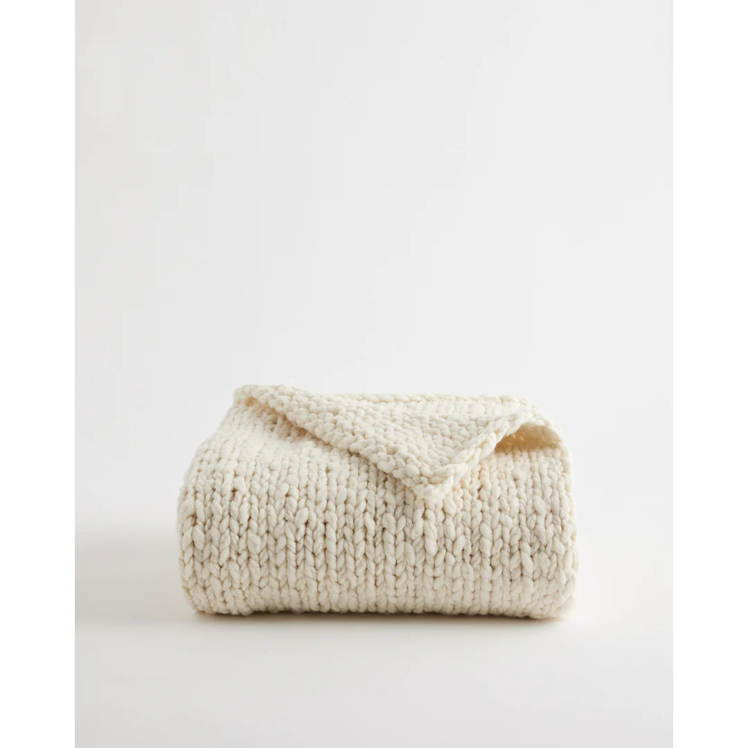 Chunky Hand Knit Wool Throw | Quince