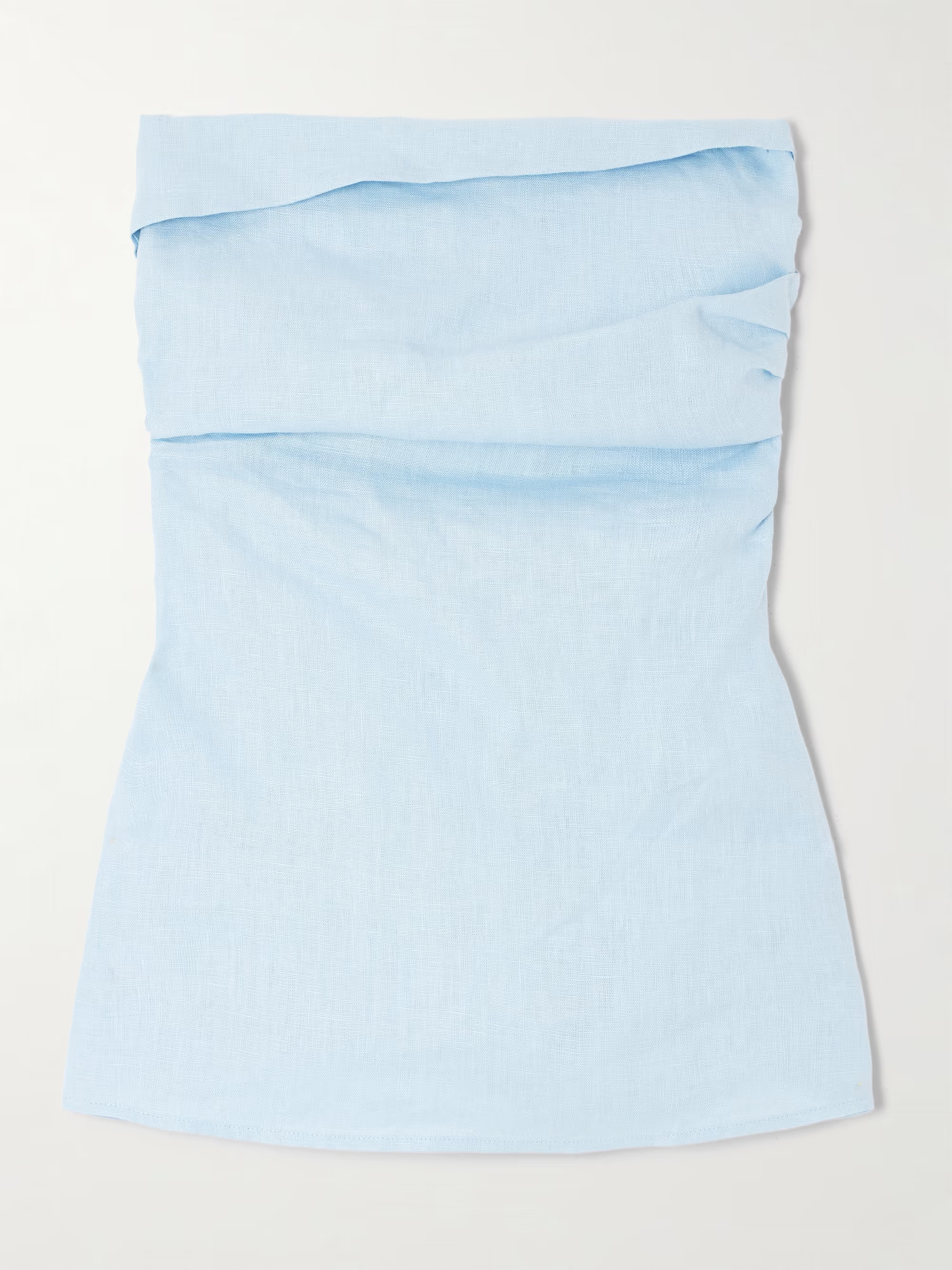 Boe strapless gathered shirred linen tunic | NET-A-PORTER (UK & EU)