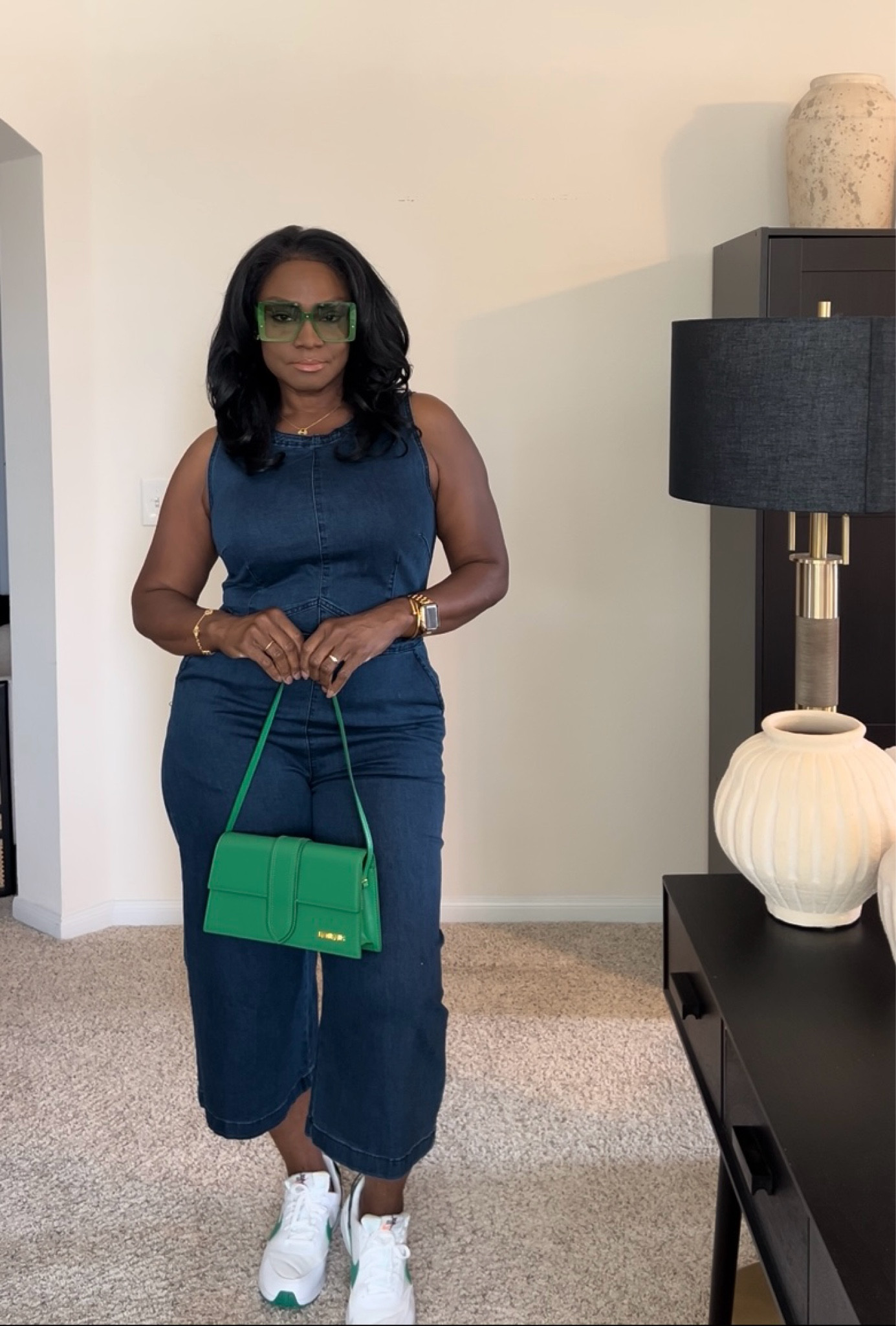 Casual look! 
Sorry, the jumpsuit is no longer available

#LTKFindsUnder100 #LTKMidsize #LTKPlusSize