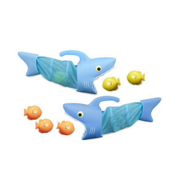 Melissa & Doug Sunny Patch Spark Shark Fish Hunt Pool Game With 2 Nets and 6 Fish to Catch - Walm... | Walmart (US)