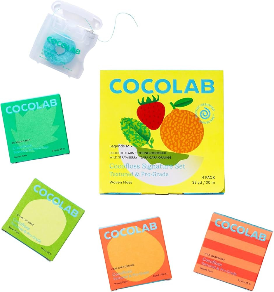 Cocofloss Expanding Woven Dental Floss by Cocolab, Waxed Tooth Floss for Daily Oral Care, Coconut... | Amazon (US)