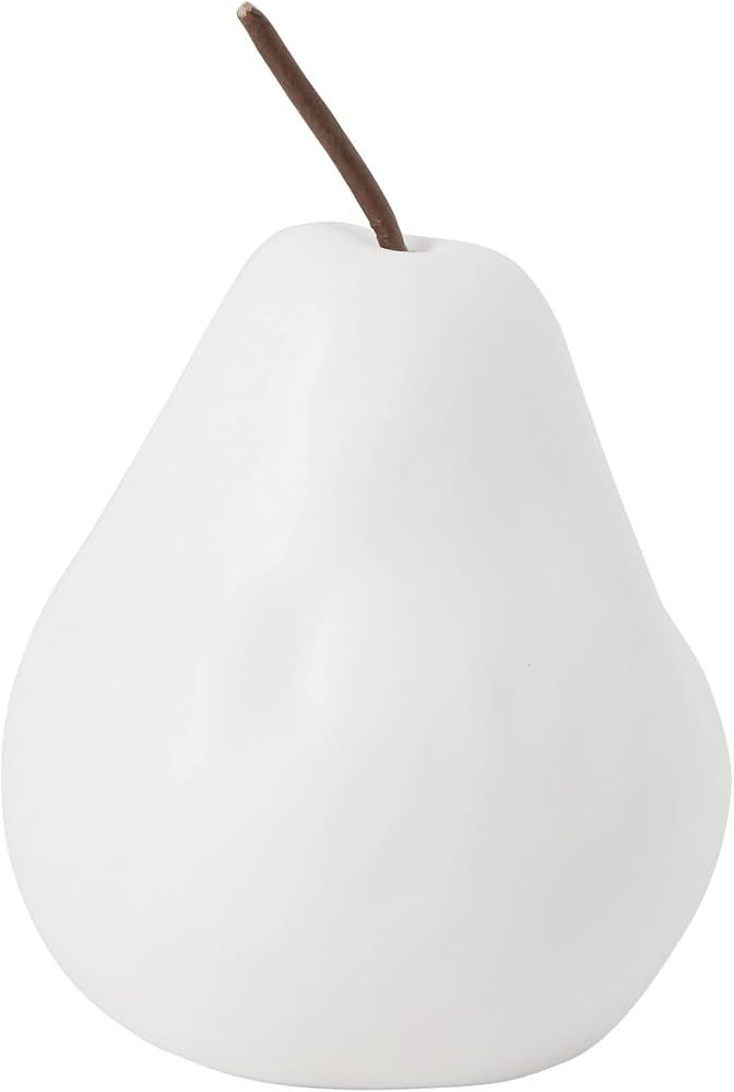 Creative Co-Op Decorative White Stoneware Pear Décor | Amazon (US)