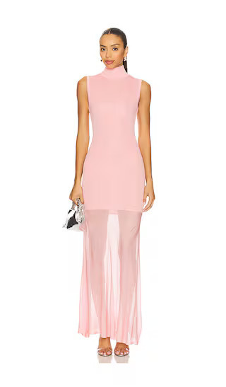 SEROYA Amine Knit Maxi Dress in Pink. - size XS | Revolve Clothing (Global)