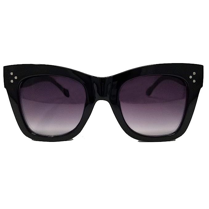 Image Labs Chunky Cat Eye Horn Rimmed Sunglasses IL1024 | Amazon (US)