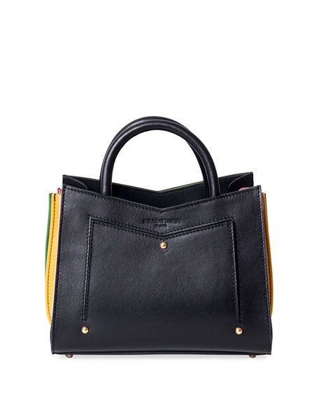 Sara Battaglia Toy Leather Tote Bag w/ Contrast Gussets | Bergdorf Goodman