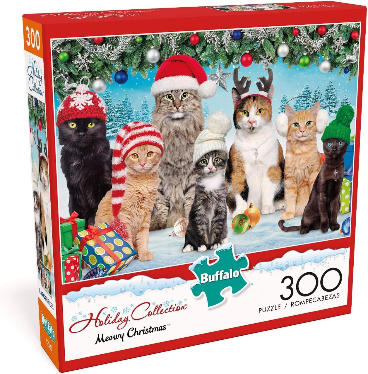 Buffalo Games - Meowy Christmas - 300 Piece Holiday Jigsaw Puzzle - Colorful, Festive Puzzles for... | Amazon (US)