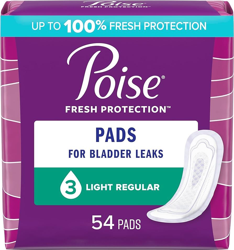 Poise Incontinence Pads & Postpartum Incontinence Pads, 3 Drop Light Absorbency, Regular Length, ... | Amazon (US)