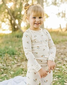 moimoln 6M-8Y Baby & Toddler Girl Floral Pajamas Soft Modal Cotton Breathable Snug-Fit Long Sleev... | Amazon (US)