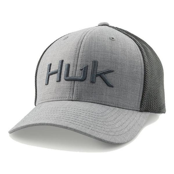 Men's Huk Embroidered Heather 110 Trucker Hat | Scheels Sports