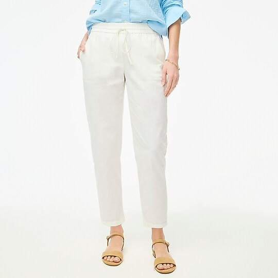 Linen-cotton drawstring pant | J.Crew Factory