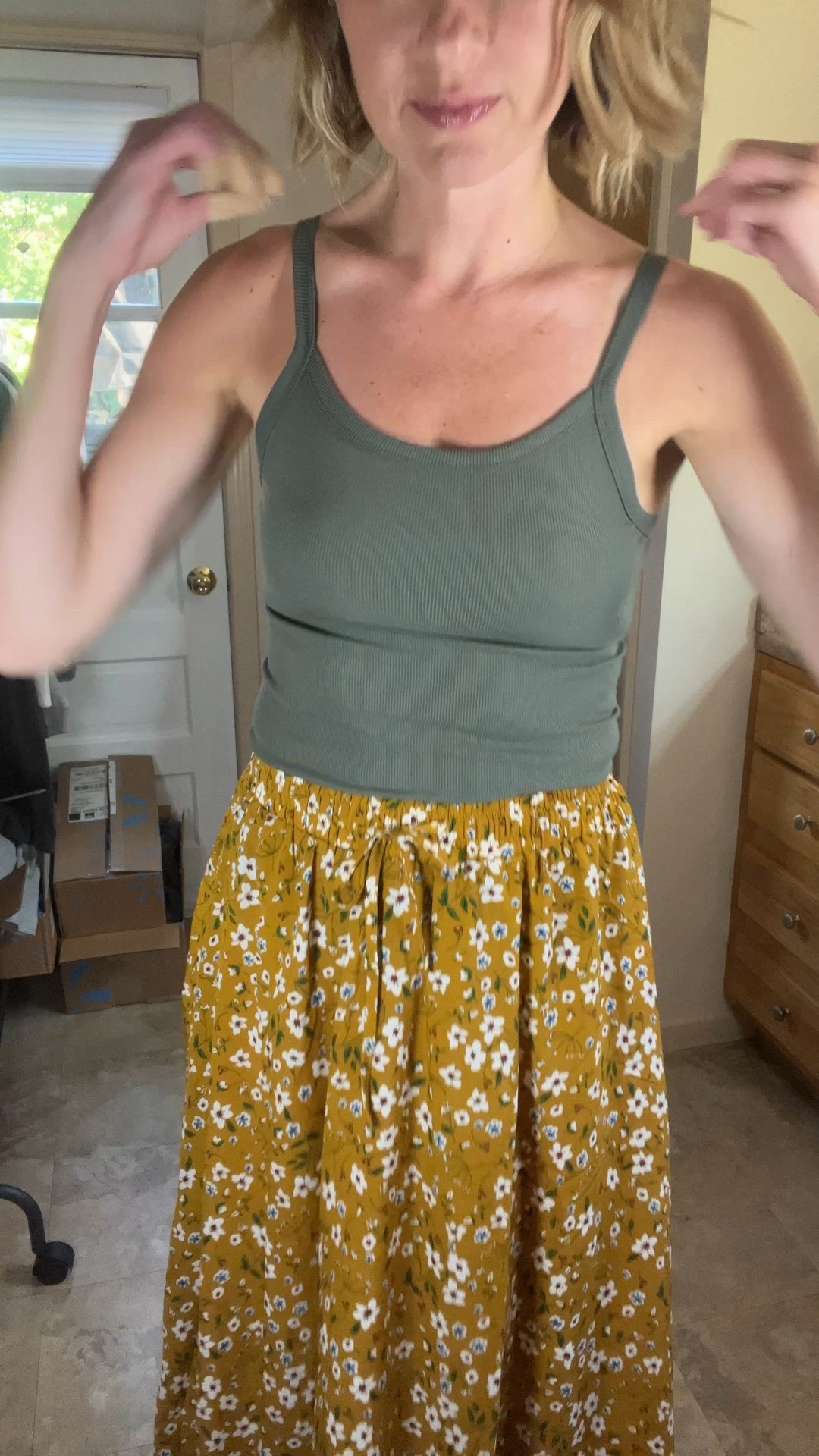 Today’s outfit for keeping cool while working at the salon! Wearing my true medium in this three dollar ribbed tank, sized up to a large in this skirt (waist runs tight), and sized up a half size in these sandals.

#LTKOver40 #LTKFindsUnder50 #LTKStyleTip