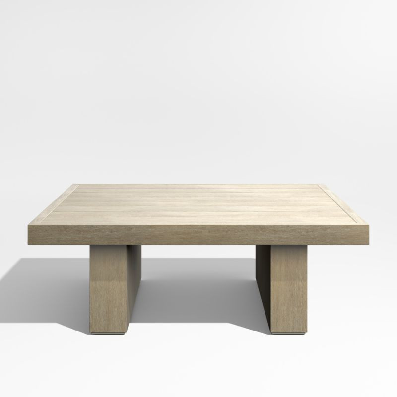 Mallorca 42" Square Wood Outdoor Coffee Table + Reviews | Crate & Barrel | Crate & Barrel