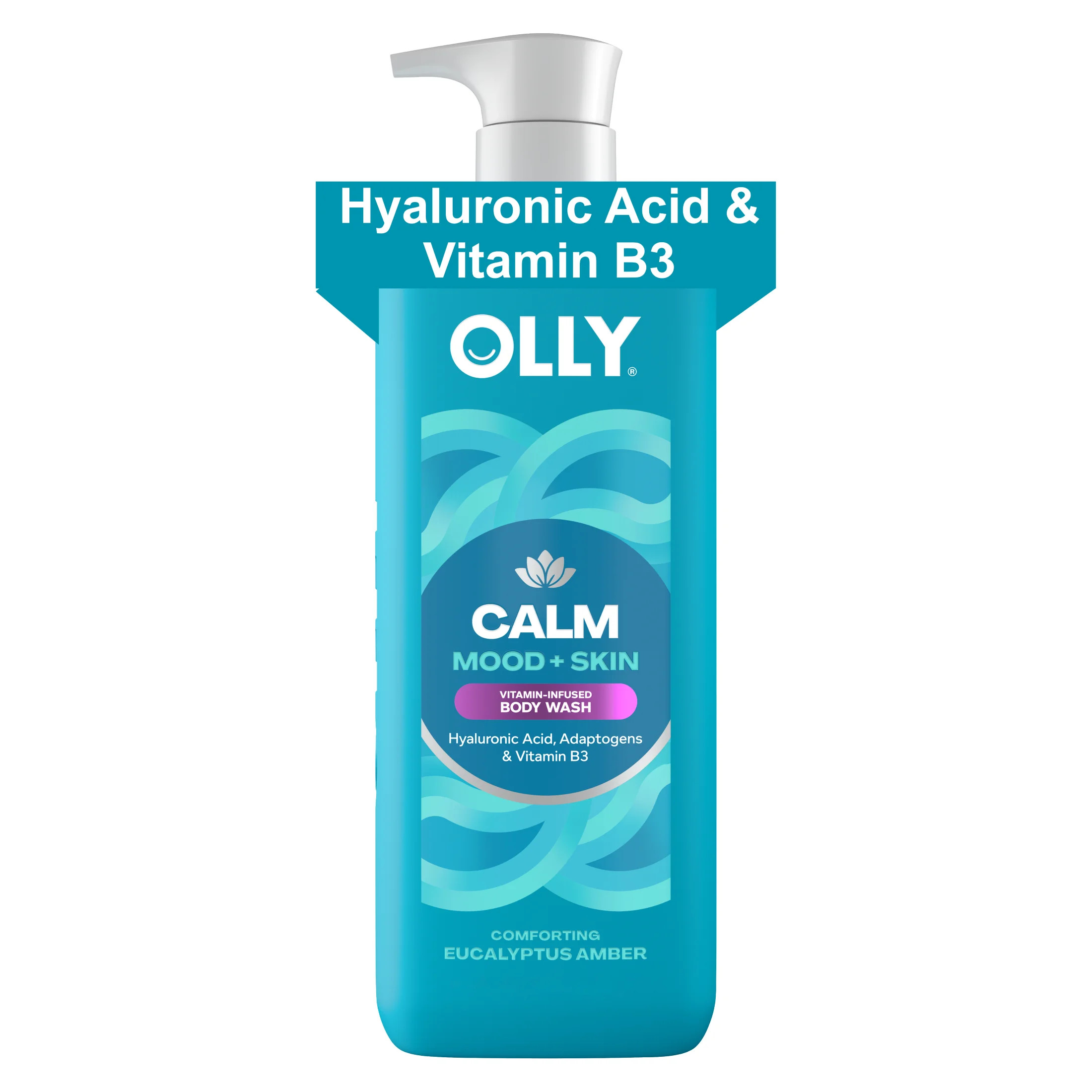 OLLY Calm Body Wash Repairs Skin Barrier & Soothe Stress Eucalyptus Amber, 17 oz | Walmart (US)