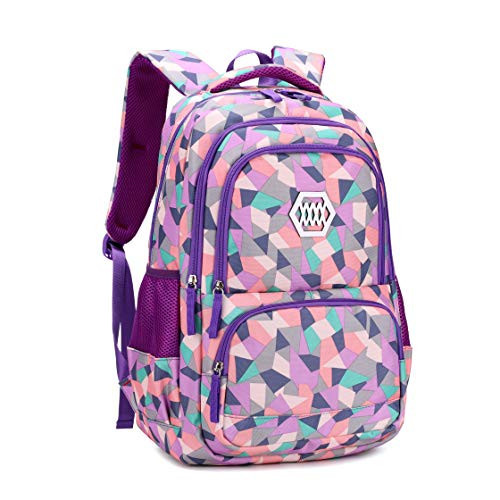 Bansusu Geometric Print Kids Backpack for Girls Boys School Bag Bookbags | Amazon (US)