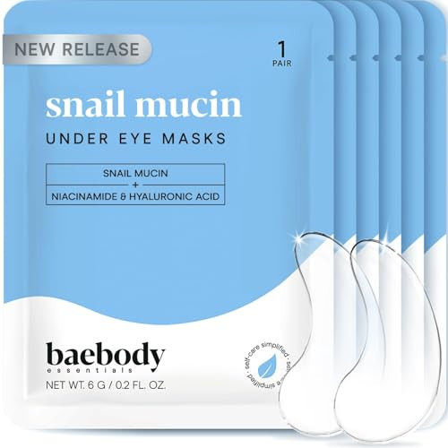Baebody Advanced Snail Mucin Under Eye Patches for Women & Men (6 Pairs) - Under Eye Masks for Dark Circles and Puffiness - With Niacinamide - Reduce Fine Lines and Wrinkles | Amazon (US)