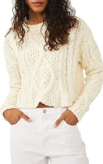 Free People Cutting Edge Cotton Cable Sweater | Nordstrom | Nordstrom