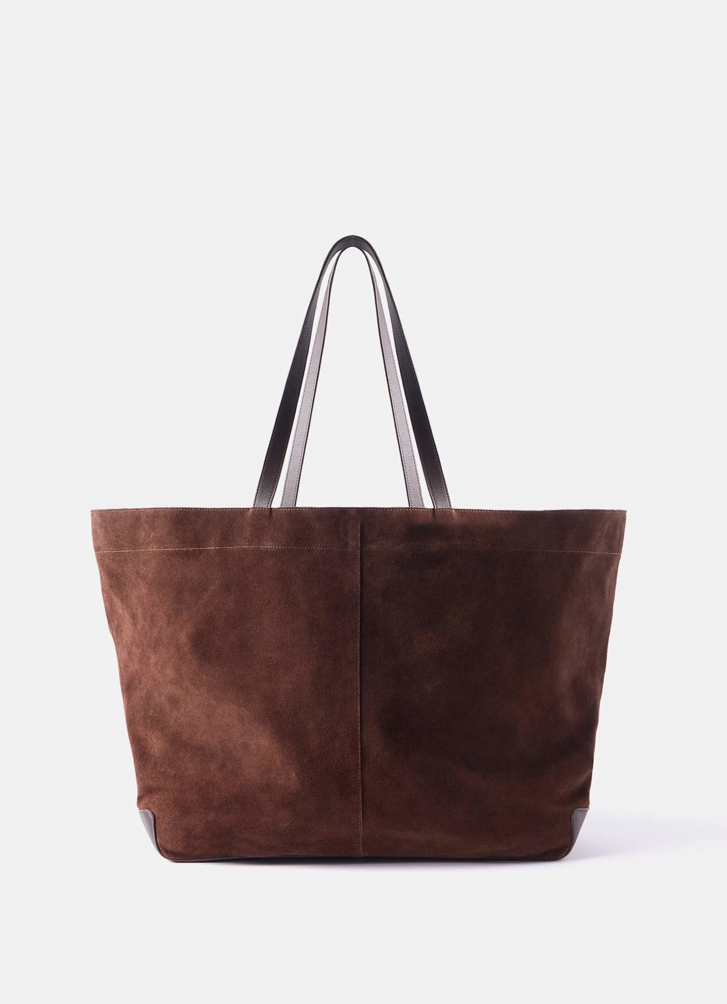 Chocolate Brown Suede Oversized Tote Bag | Mint Velvet