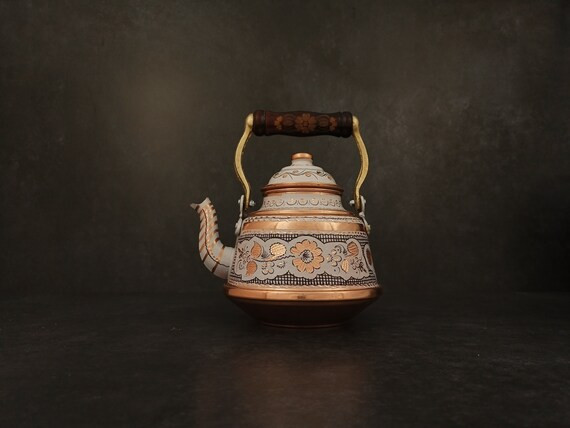 Stovetop Kettle, Solid Heavy Copper Kettle Teapot, Engraved Copper Tea Kettle | Etsy (US)