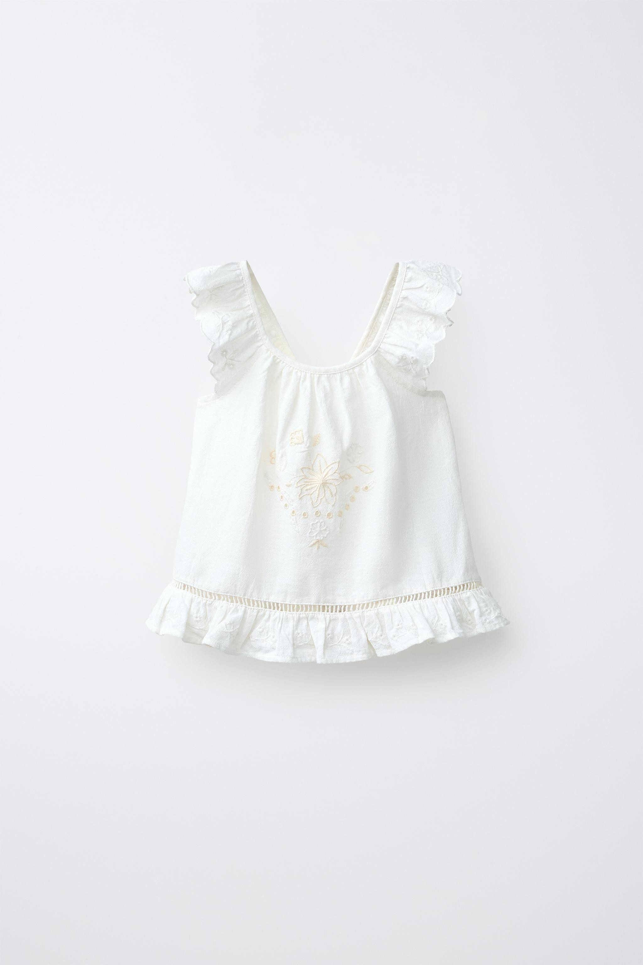 EMBROIDERED ROMANTIC TOP | Zara US