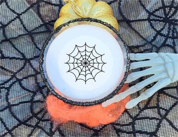 Halloween Edible Drink Toppers Wafer Paper Spiderweb - Etsy | Etsy (US)