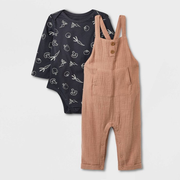 Grayson Collective Baby Gauze Long Sleeve Jumpsuit Set | Target