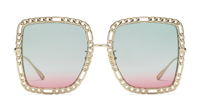 Gucci Rectangular sunglasses with chain | Gucci (US)