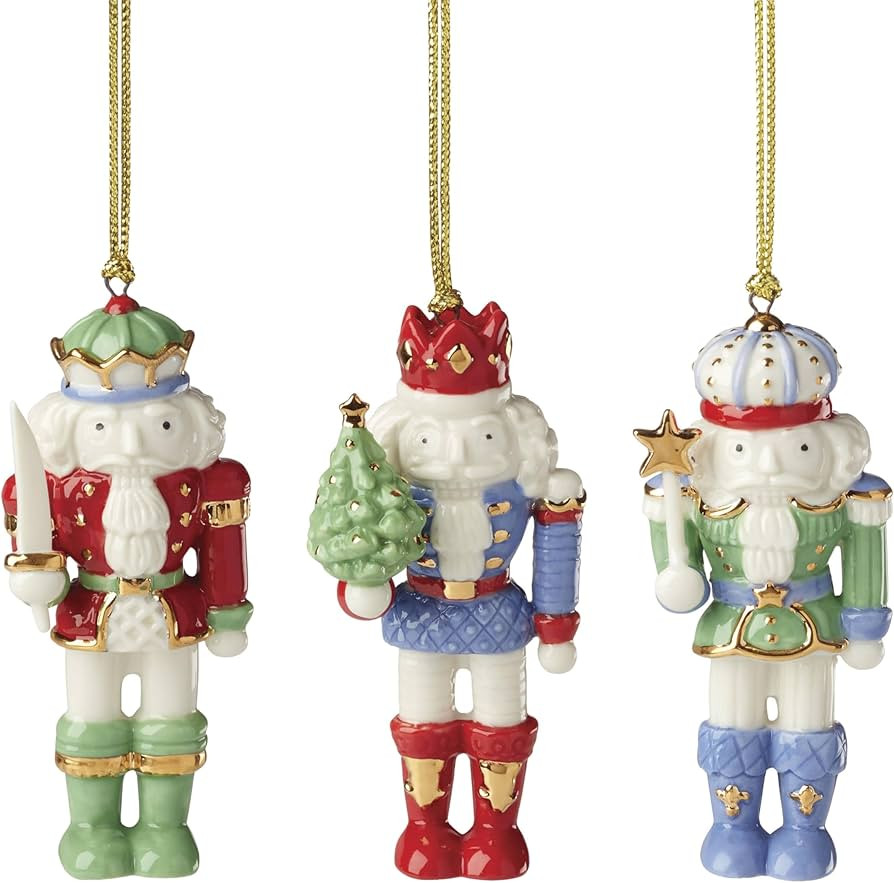 Lenox 896870 Nutcracker 3-Piece Ornament Set | Amazon (US)