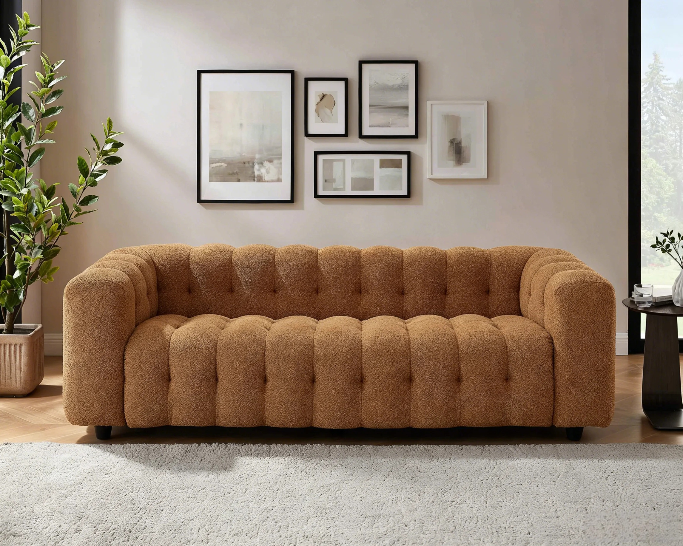 Lavance MINIMORE Modern 89.4'' Square Arms Chesterfield Sofa | Wayfair North America
