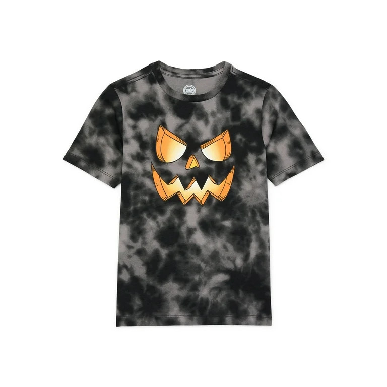 Wonder Nation Boys Halloween Jack-O'-Lantern Short Sleeve Graphic T-Shirt, Sizes 4-18 and Husky | Walmart (US)