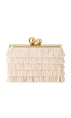 olga berg Carlita Fringe Clutch in Natural from Revolve.com | Revolve Clothing (Global)