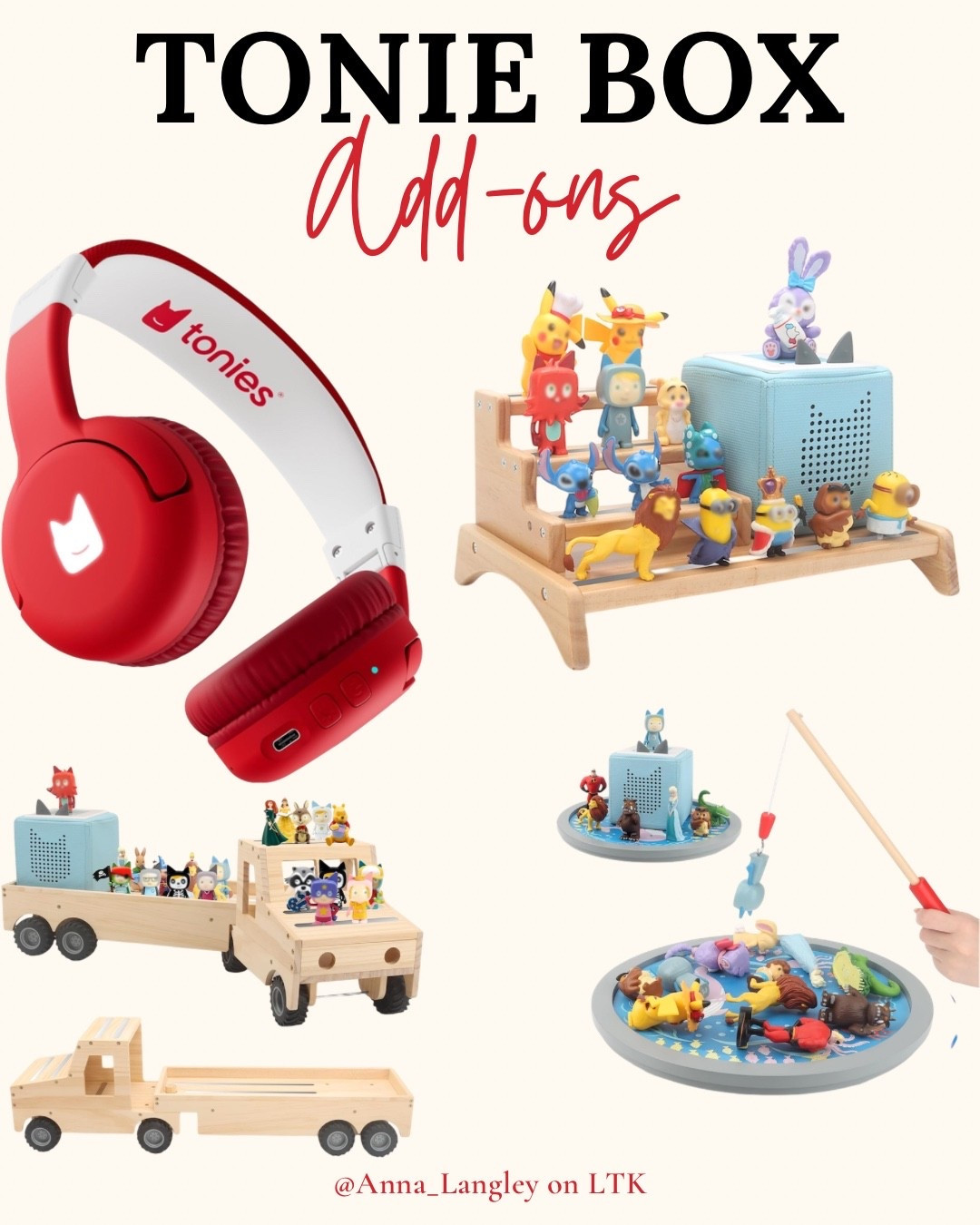 if you have a Tonie box you NEED these add-ons 🙌 the headphones are a total game changer for car rides and the shelves make it look so cute displayed in a playroom or bedroom!

#LTKkids #LTKfamily #LTKfindsunder100 #Toniebox #TonieboxAccessories #TonieboxShelf #TonieboxHeadphones #KidsRoomDecor #PlayroomDecor #PlayroomInspo #KidsToys #ToddlerToys #GiftsForKids #KidsGiftIdeas #EasterBasketIdeas #EasterBasketStuffers #KidsMusicToys #PlayroomOrganization #ShopMyLTK #LTKFind

#LTKKids