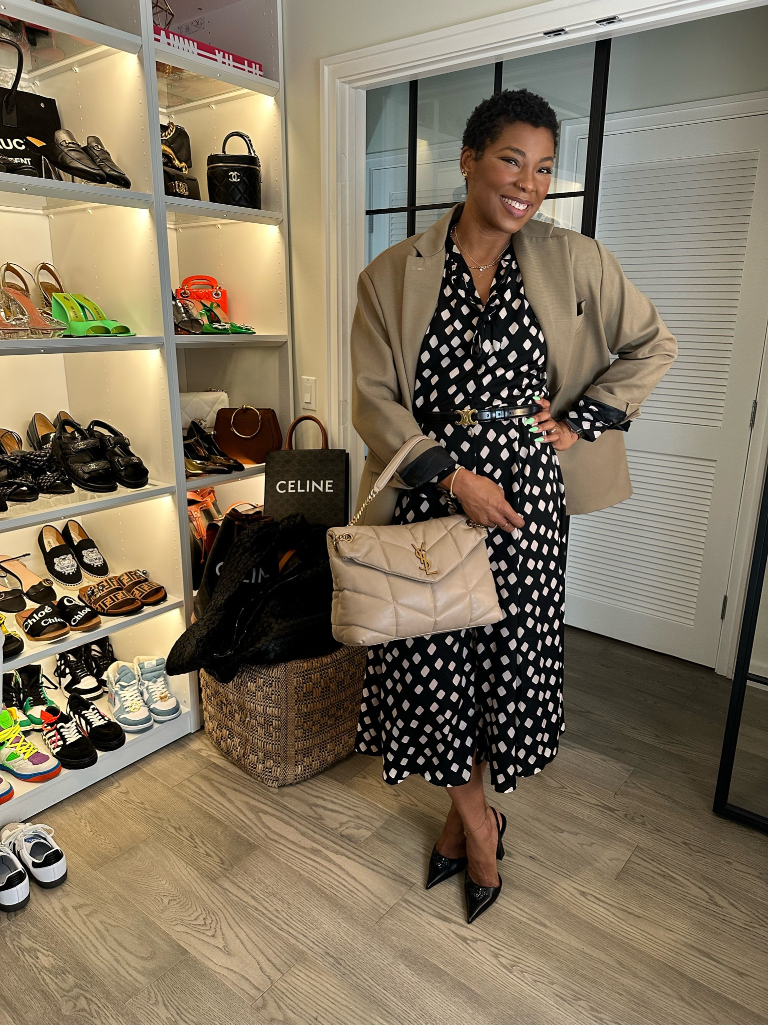 Dress: Mango
Blazer: Frankie Shop
Bag: YSL
Shoes: Versace

#LTKFind #LTKworkwear #LTKstyletip