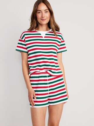 Waffle-Knit Pajama Shorts Set for Women | Old Navy (US)