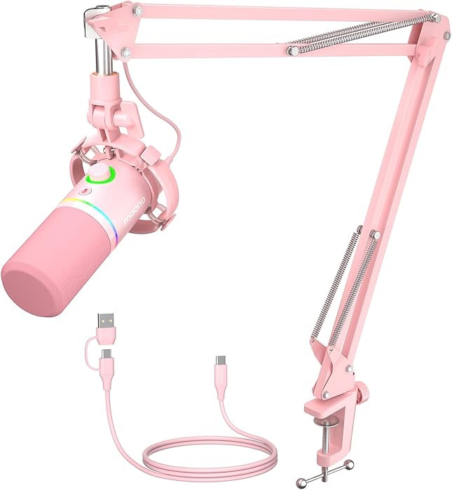 MAONO XLR/USB Dynamic Microphone Kit, RGB Gaming Mic with Software, Mute, Gain Knob, Volume Contr... | Amazon (US)