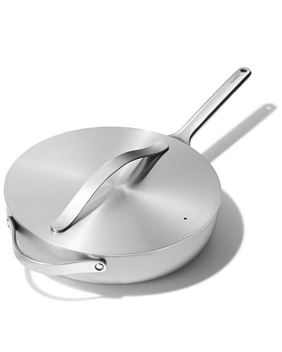 Caraway Stainless Steel Sauté Pan (4.5 Qt) - 5-Ply Stainless Steel - Oven Safe & Stovetop Agnostic - Non Toxic, PTFE & PFOA Free | Amazon (US)