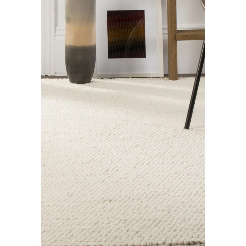 Elle Handmade Flatweave Ivory Area Rug | Wayfair Professional